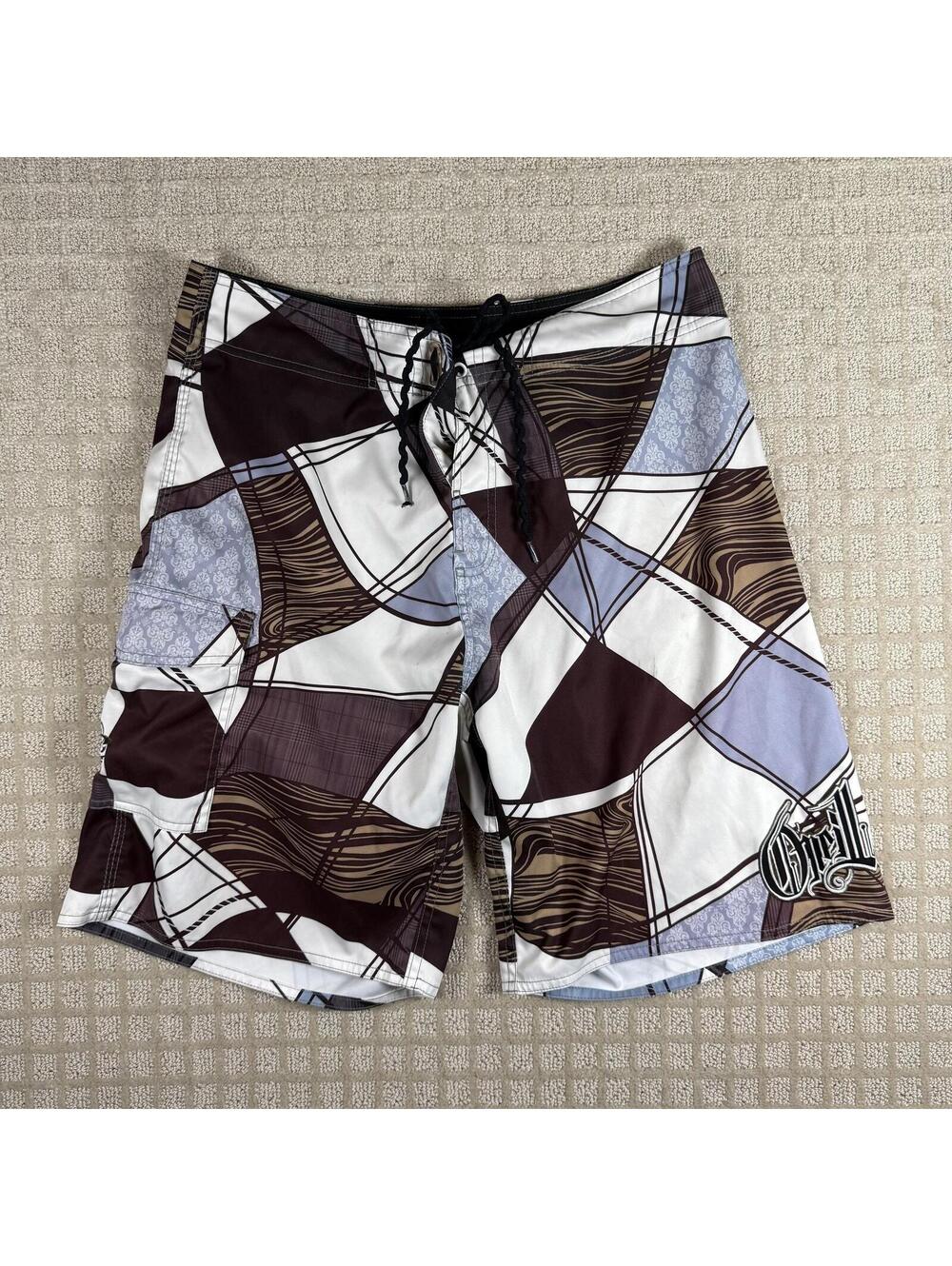 Y2K O’Neill Plaid Graphic Board Shorts